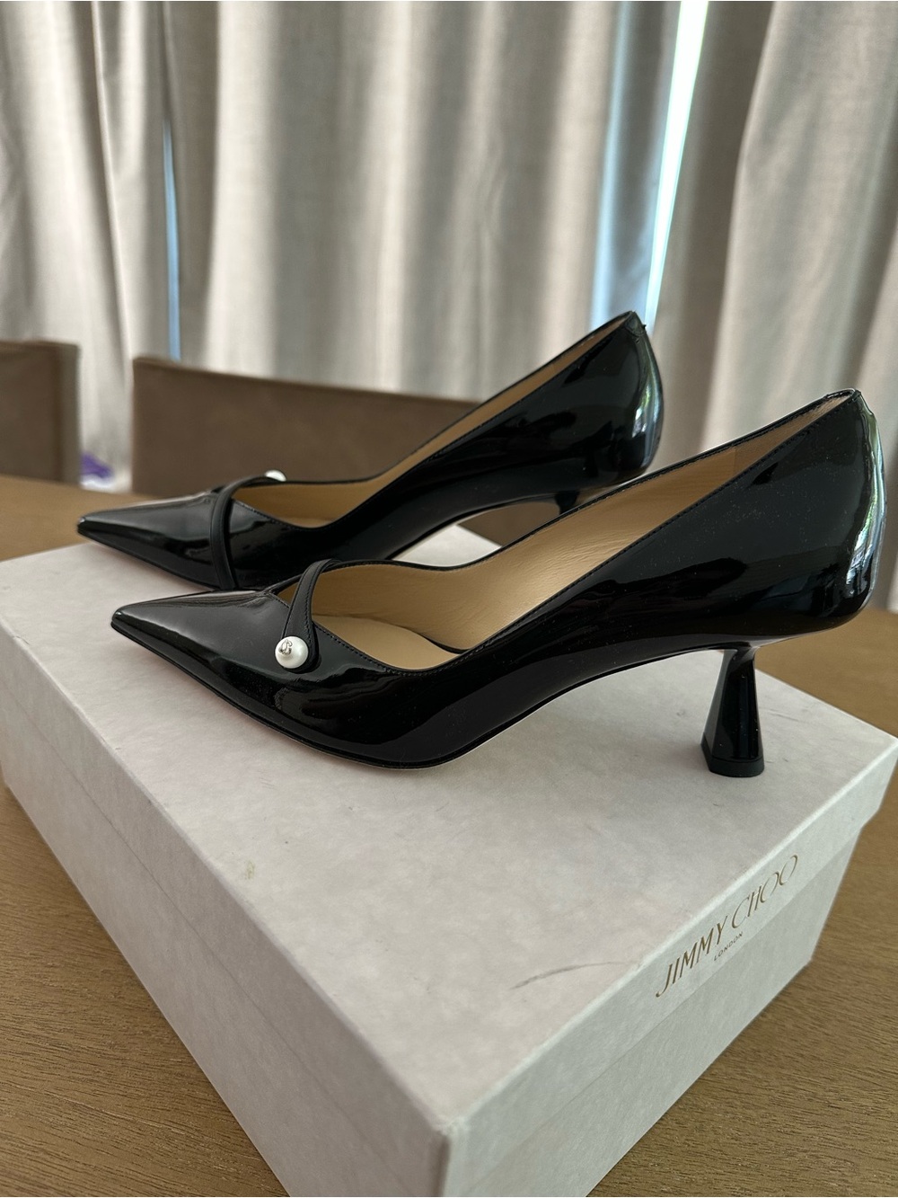 Jimmy Choo Rosalia 65 Black Patent/Nappa (Size 36.5) - Picture 2 of 4
